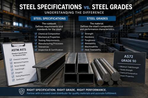 Steel specs vs steel grades